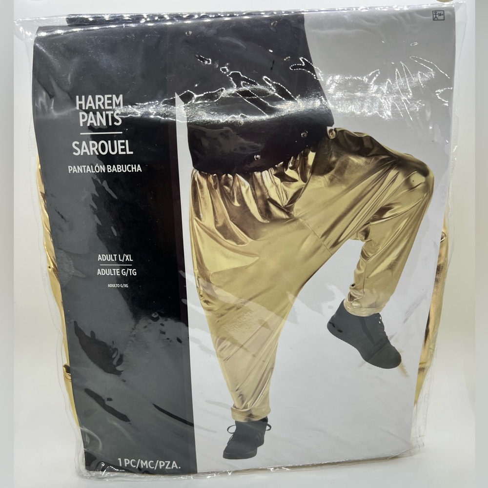 NEW gold MC Hammer style harem Halloween costume pants